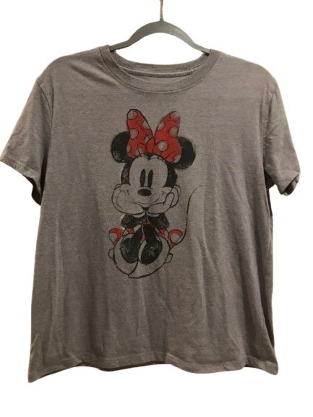 Women's Large T-shirt Minnie Mouse Crew neck Short sleeve Disney